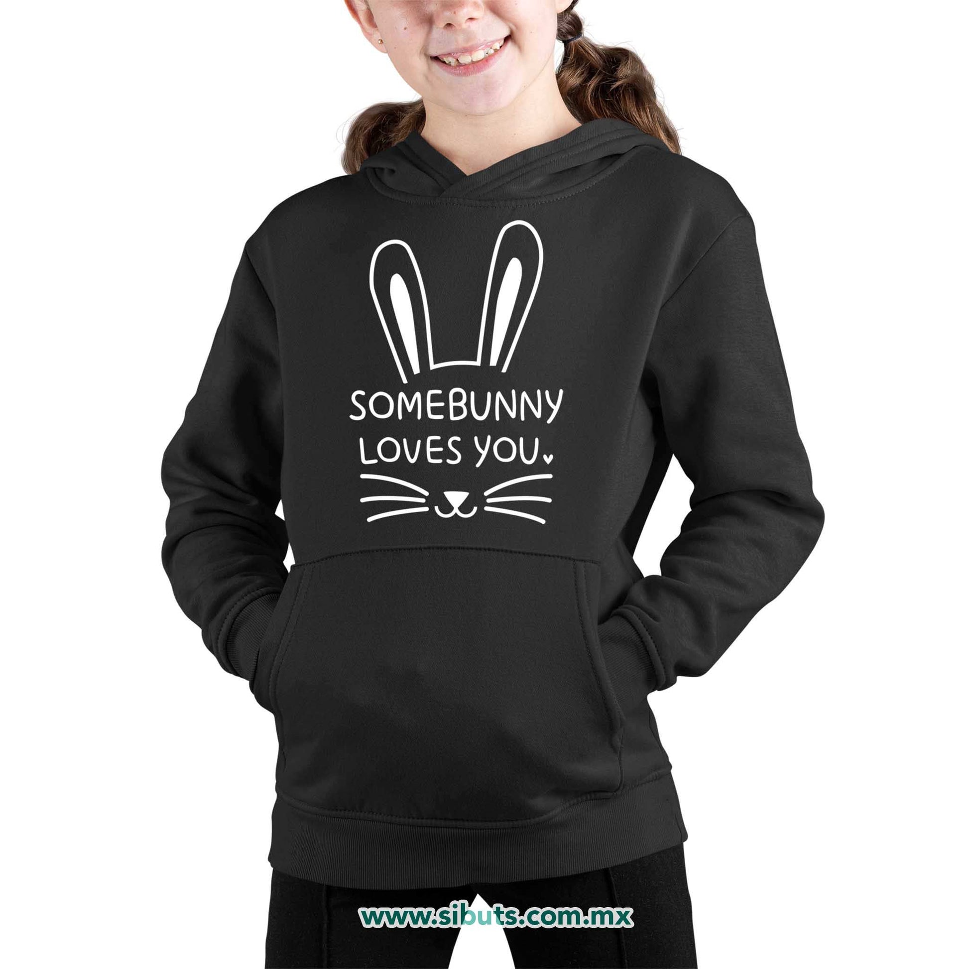 Sudadera Niña Gorro Conejo Some Bunny Loves You