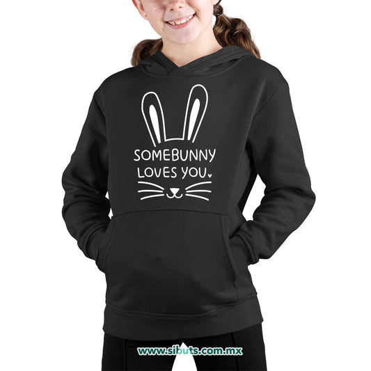 Sudadera Niña Gorro Conejo Some Bunny Loves You