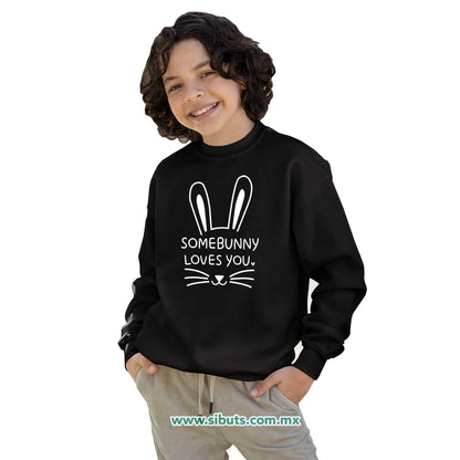Sudadera Niña Cuello Redondo Conejo Some Bunny Loves You