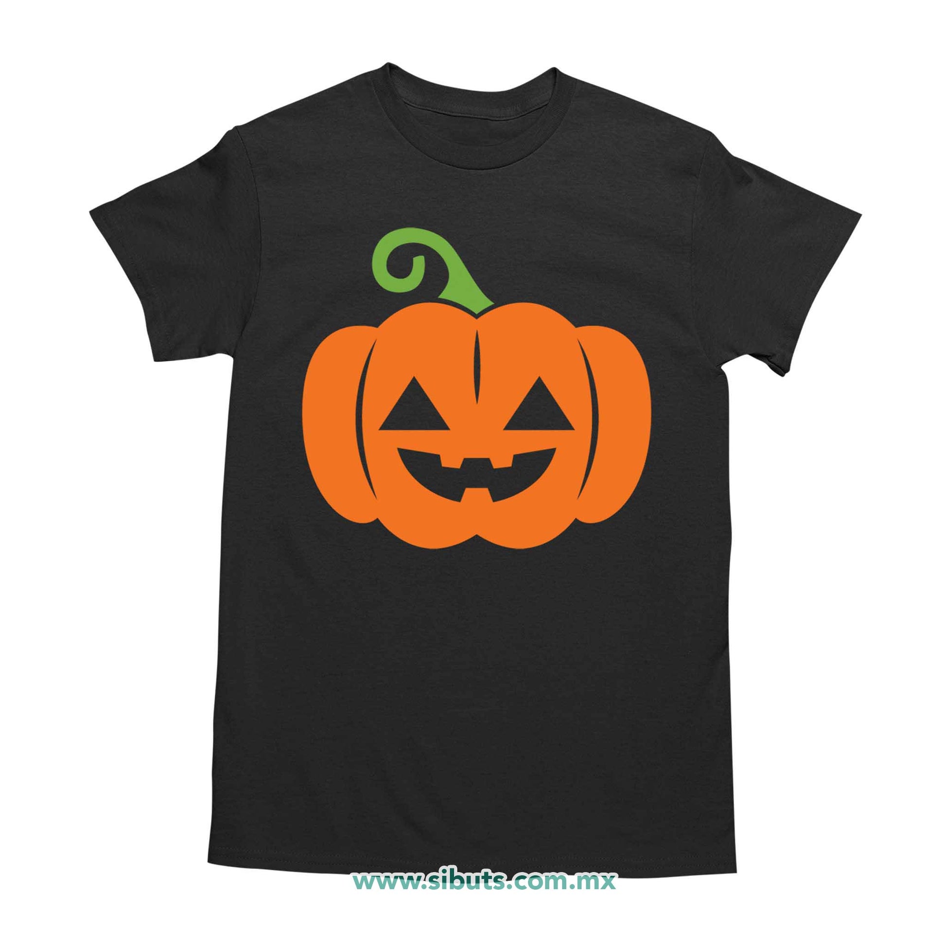 Playera Hombre Halloween Calabaza Naranja