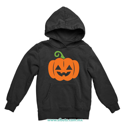 Sudadera Niño Gorro Halloween Calabaza Naranja