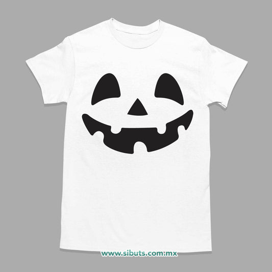 Playera Hombre Halloween Calabaza Feliz