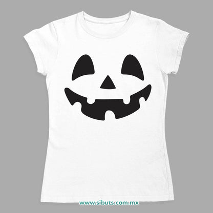 Playera Mujer Halloween Calabaza Feliz