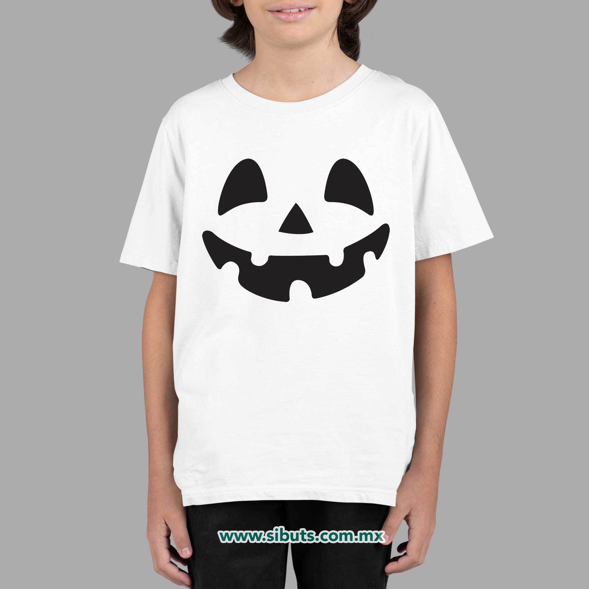 Playera Niño Halloween Calabaza Feliz