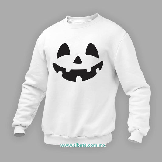 Sudadera Hombre Cuello Redondo Halloween Calabaza Feliz