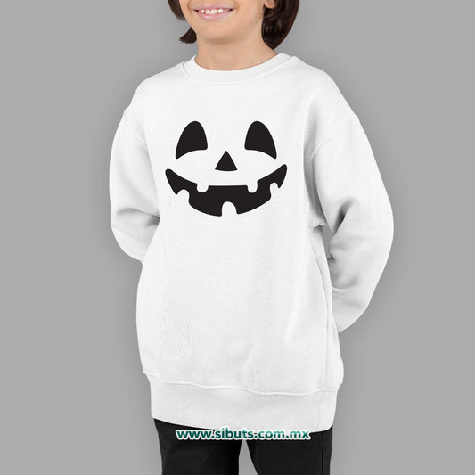 Sudadera Niño Cuello Redondo Halloween Calabaza Feliz