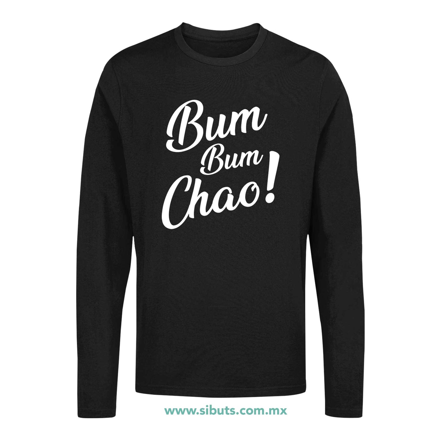 Playera Hombre Manga Larga Bum Bum Chao! Casa Papel