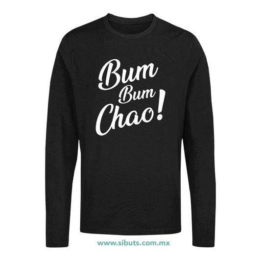 Playera Hombre Manga Larga Bum Bum Chao! Casa Papel