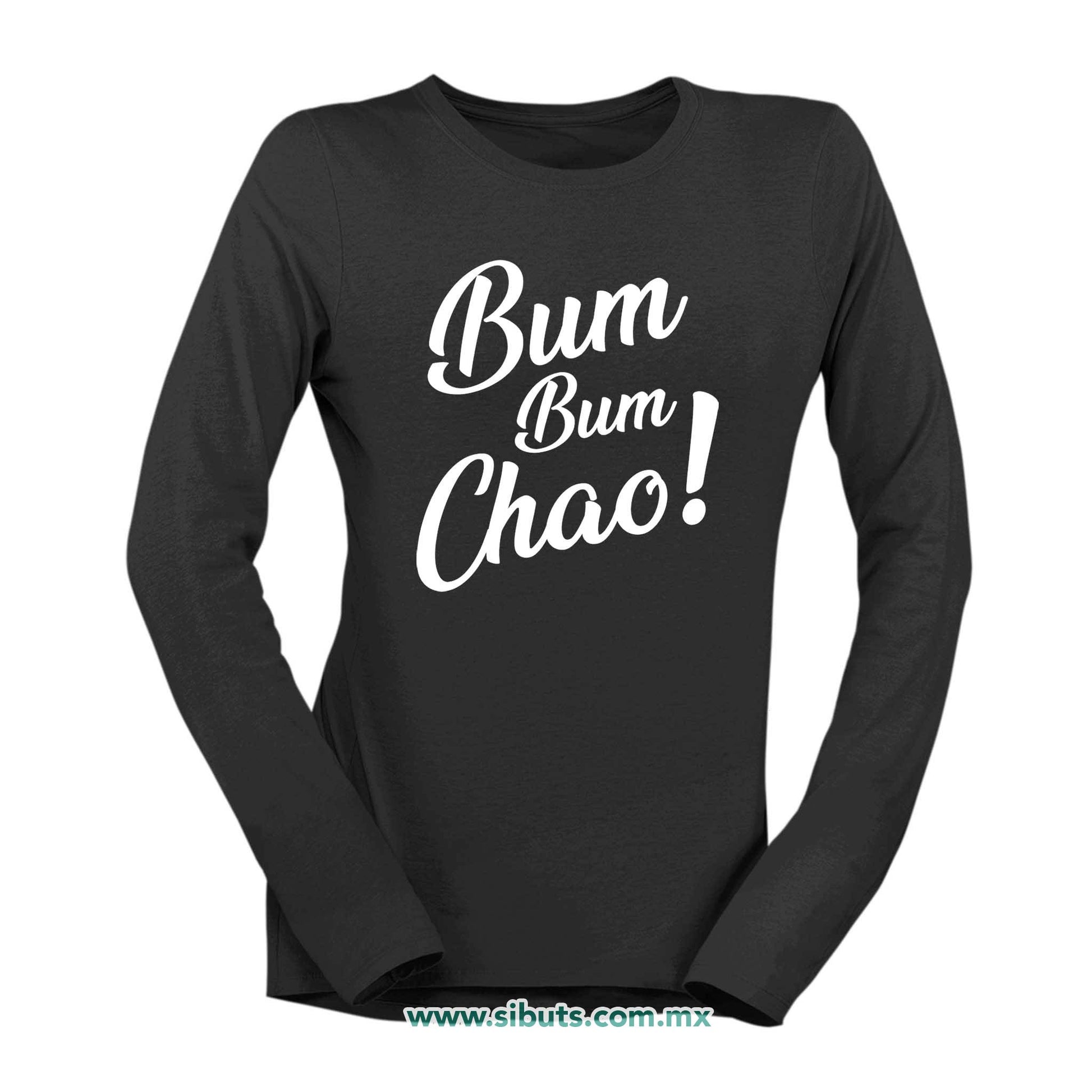 Playera Mujer Manga Larga Bum Bum Chao! Casa Papel