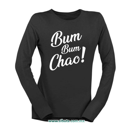 Playera Mujer Manga Larga Bum Bum Chao! Casa Papel