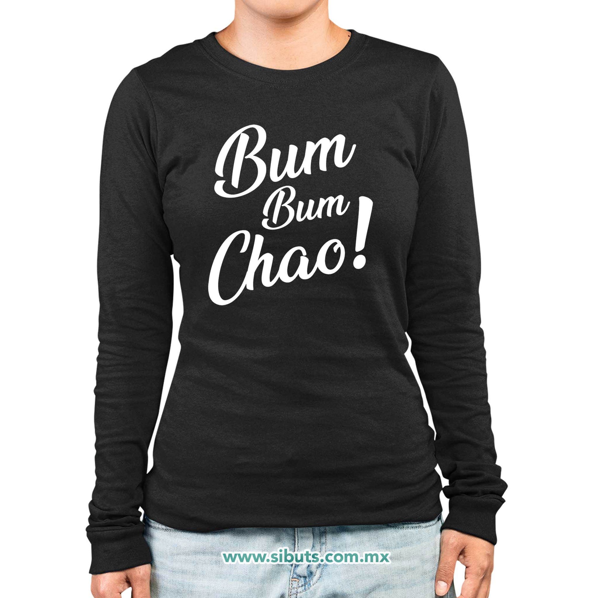 Playera Mujer Manga Larga Bum Bum Chao! Casa Papel