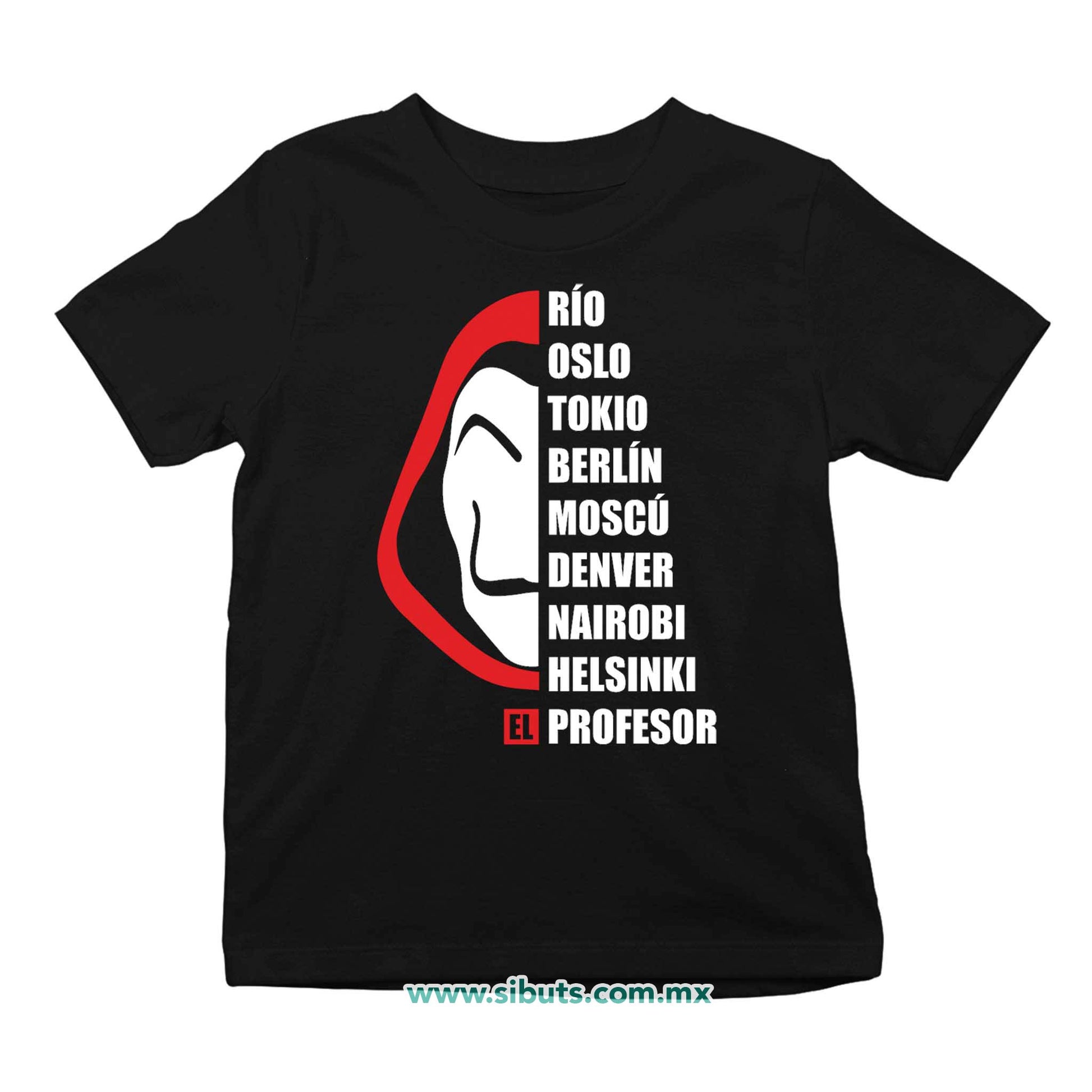 Playera Niño Nombres Casa Papel