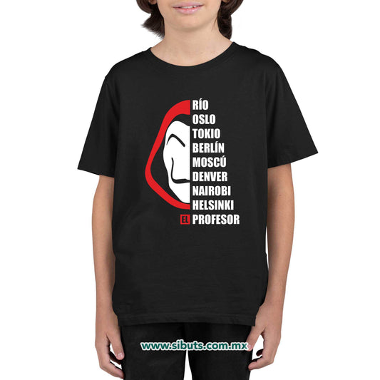 Playera Niño Nombres Casa Papel