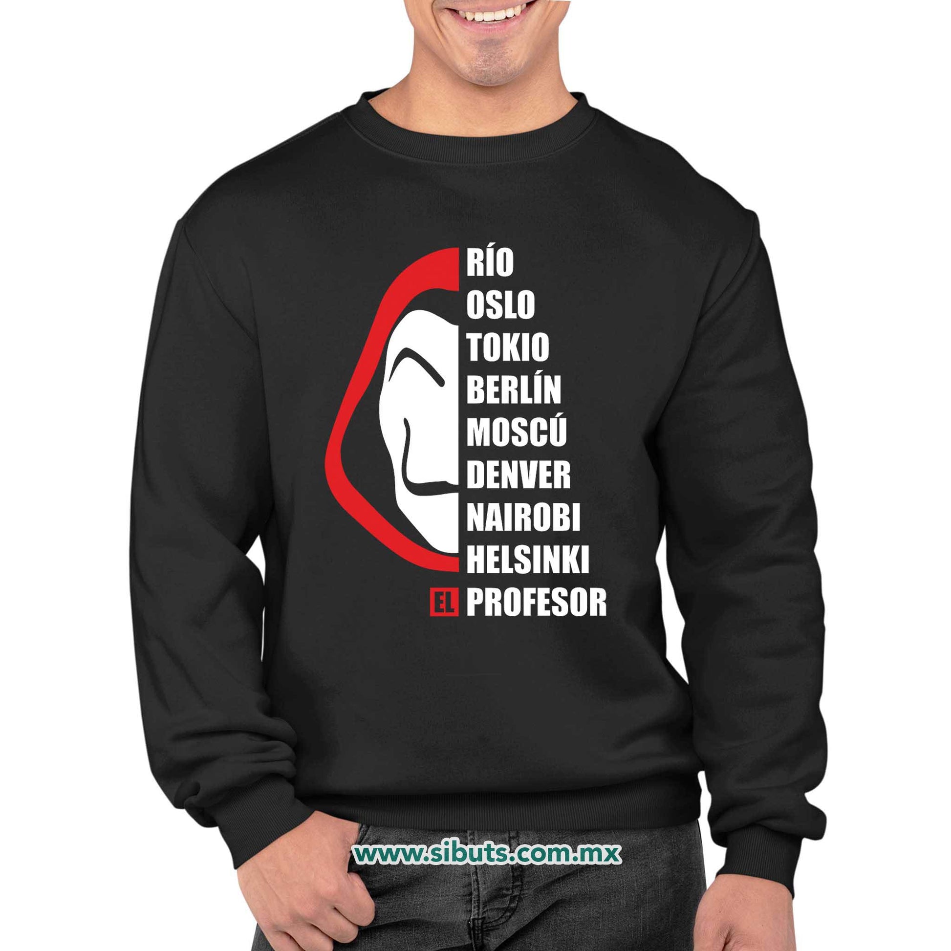 Sudadera Hombre Cuello Redondo Nombres Casa Papel