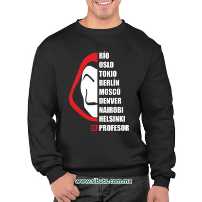 Sudadera Hombre Cuello Redondo Nombres Casa Papel