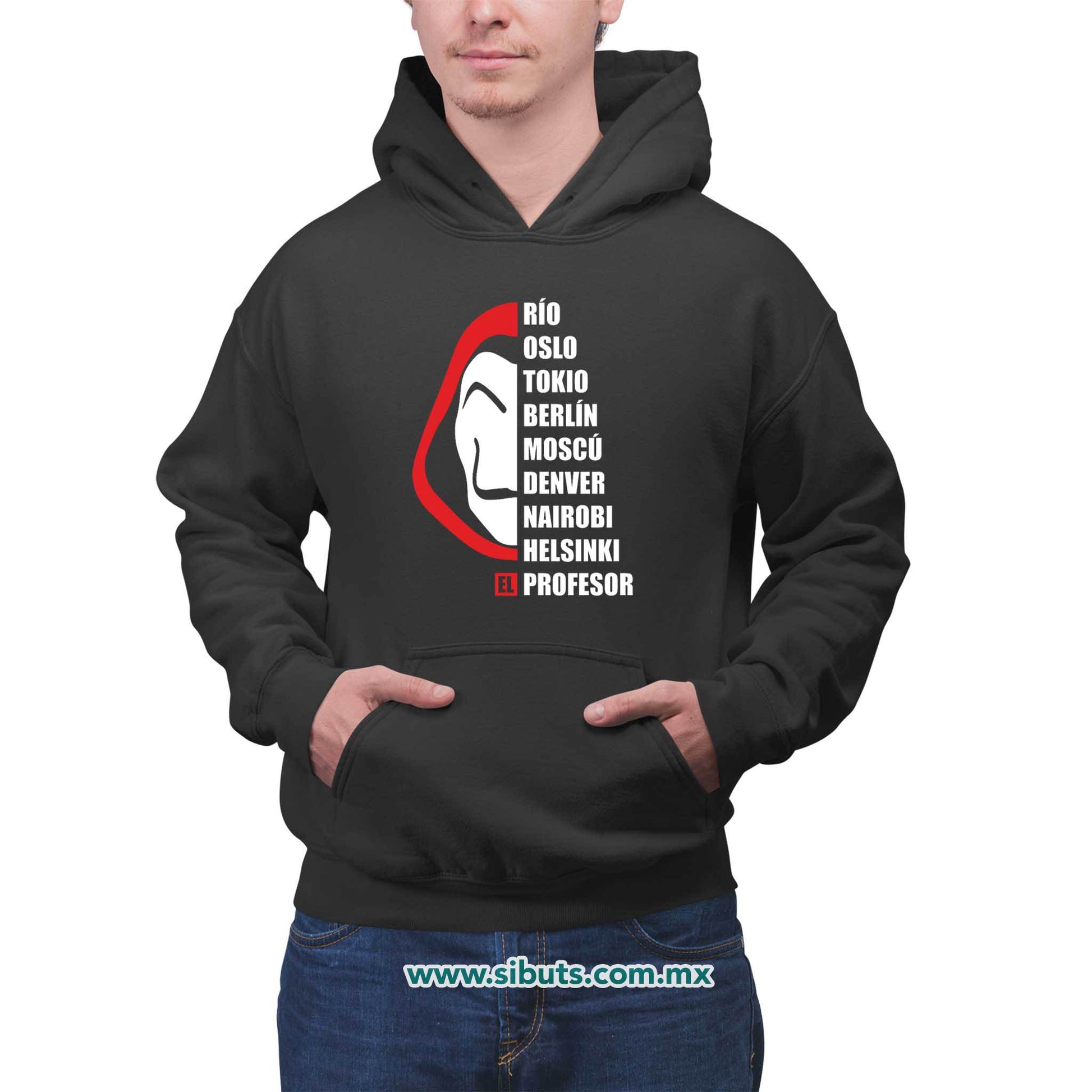 Sudadera Hombre Gorro Nombres Casa Papel