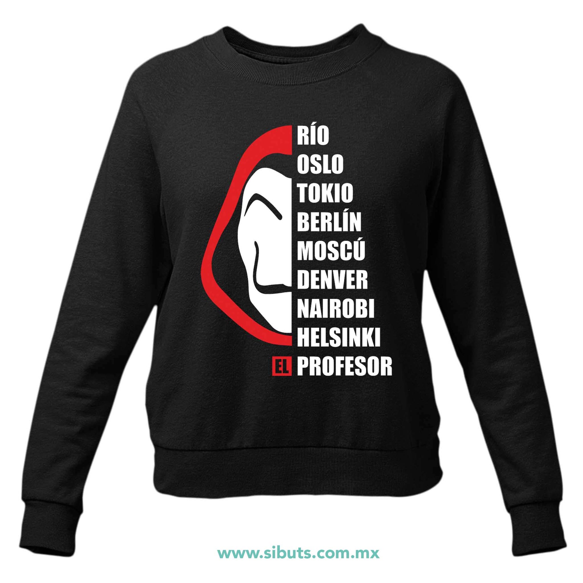 Sudadera Mujer Cuello Redondo Nombres Casa Papel