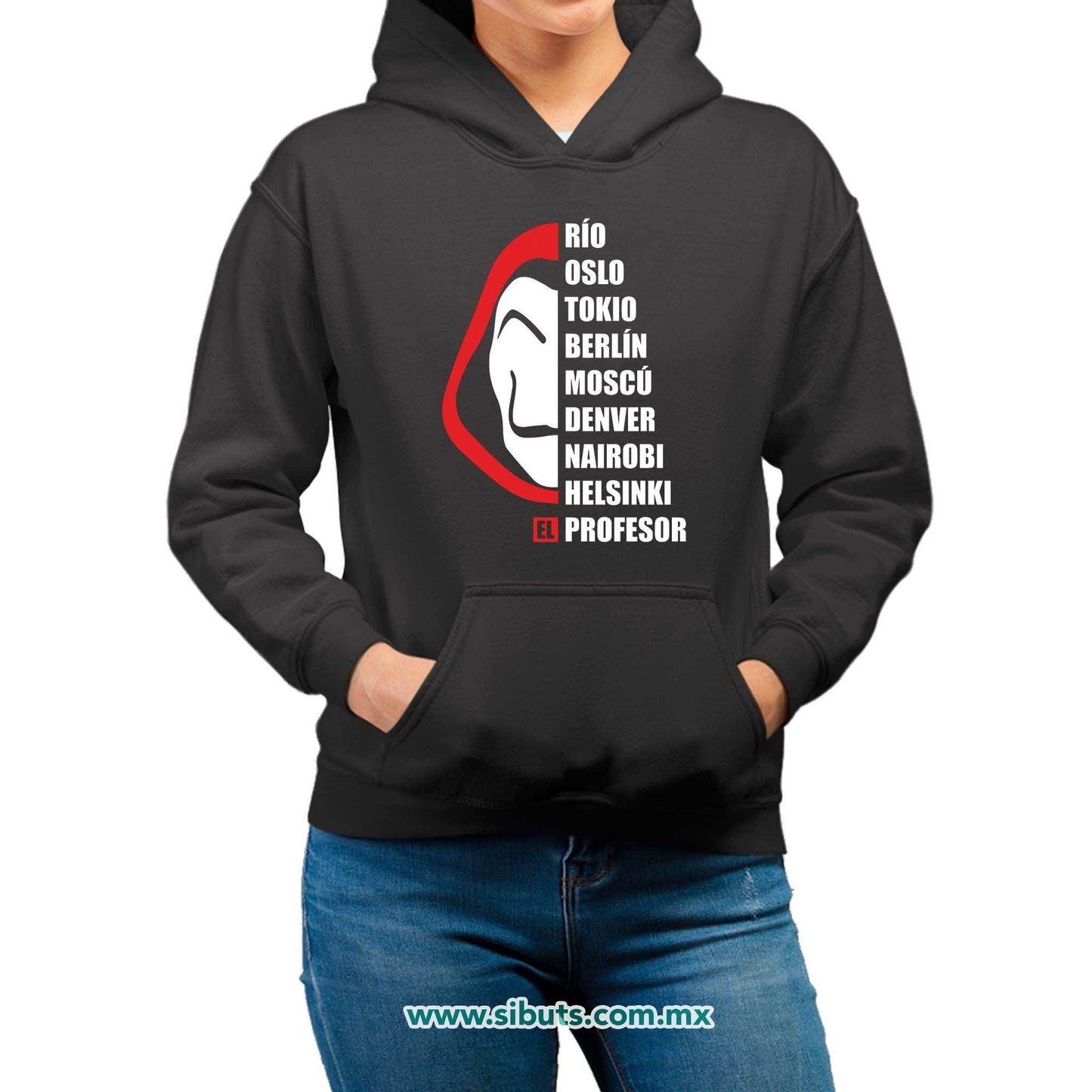 Sudadera Mujer Gorro Nombres Casa Papel