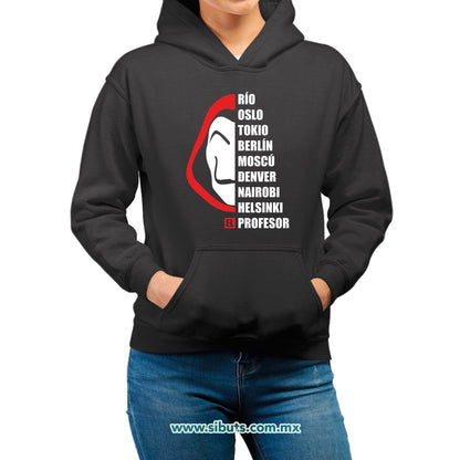 Sudadera Mujer Gorro Nombres Casa Papel