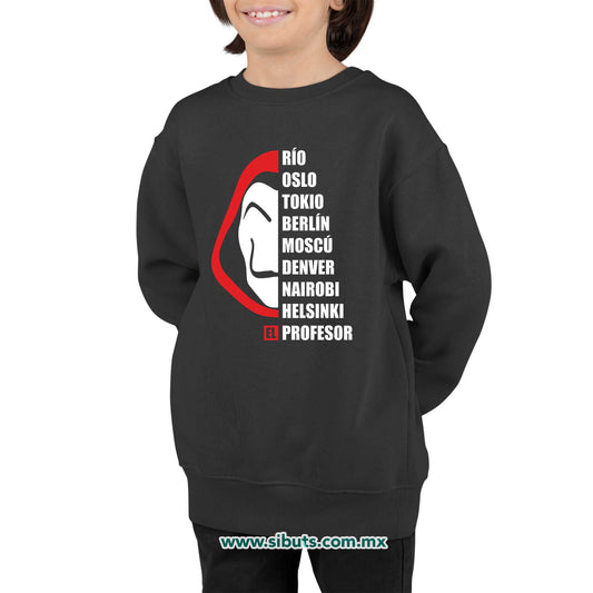 Sudadera Niño Cuello Redondo Nombres Casa Papel