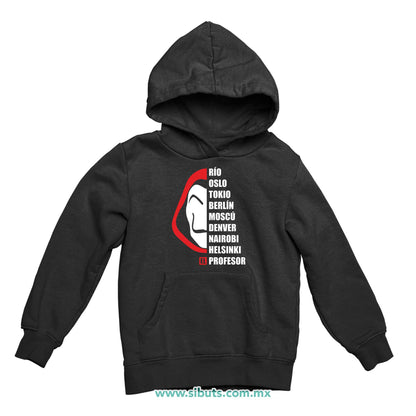 Sudadera Niño Gorro Nombres Casa Papel