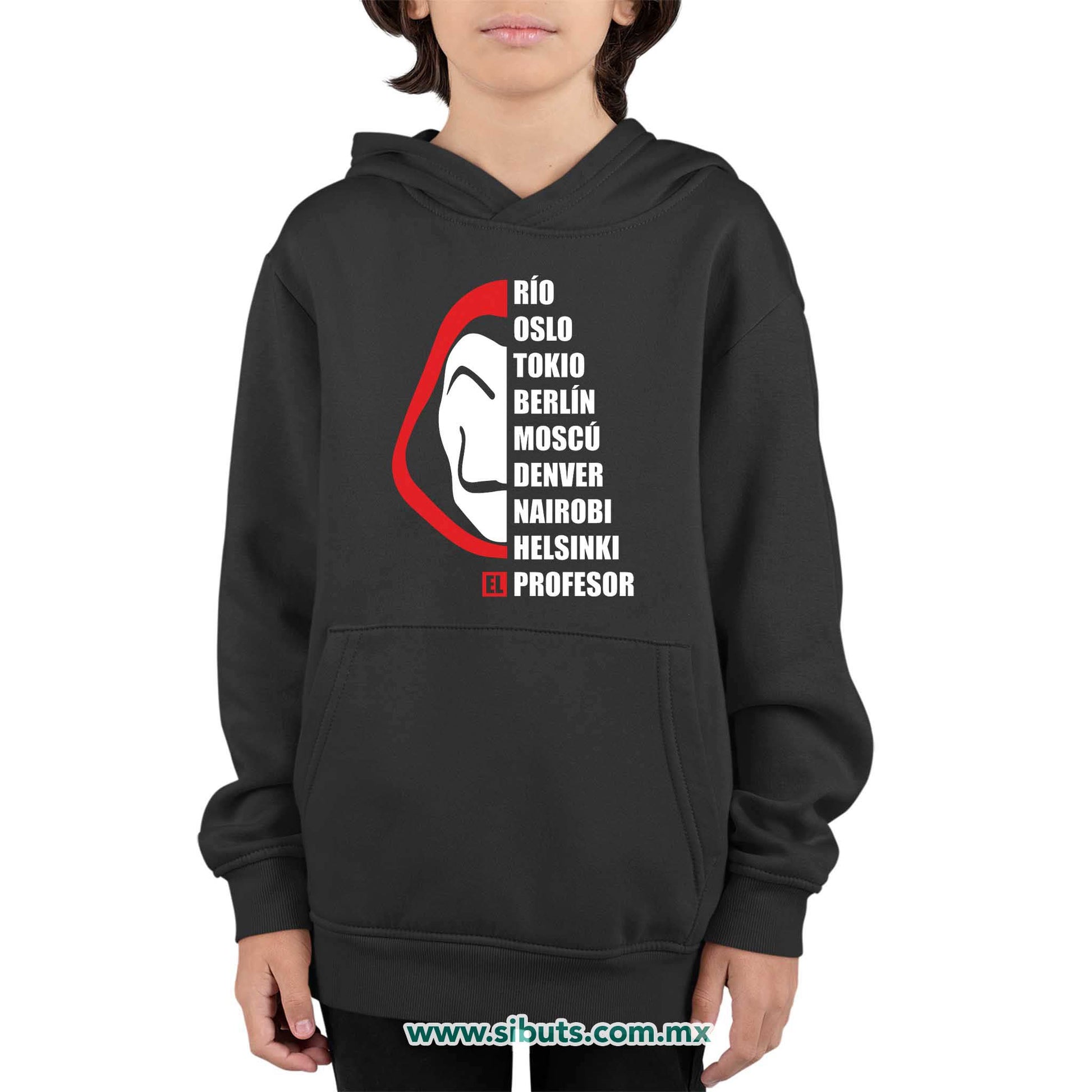 Sudadera Niño Gorro Nombres Casa Papel