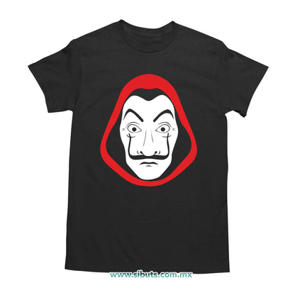 Playera Hombre Máscara Casa Papel