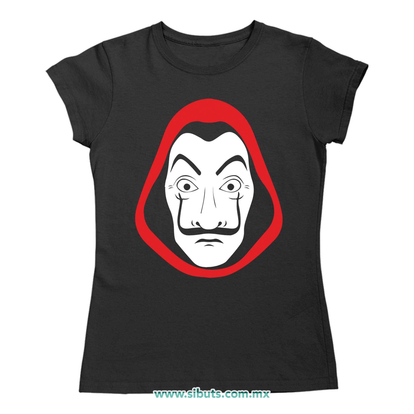 Playera Mujer Máscara Casa Papel