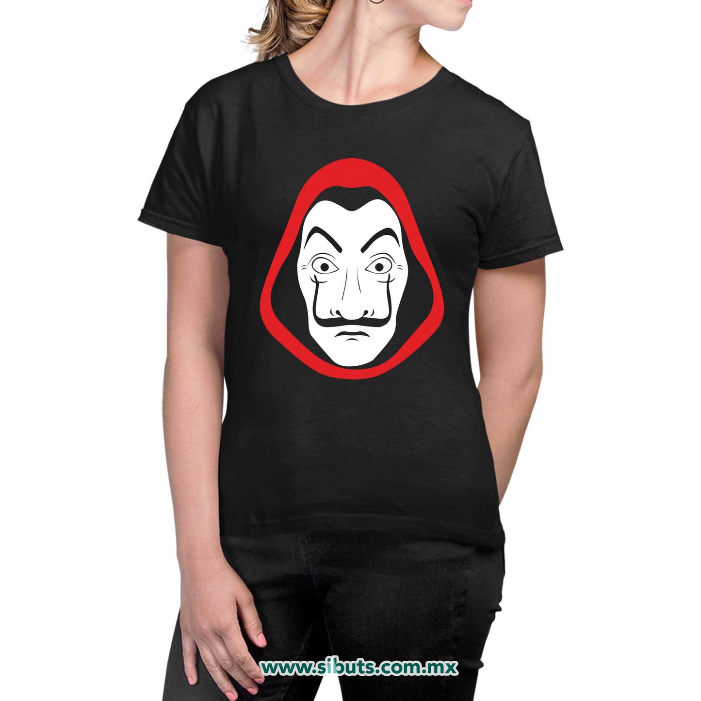 Playera Mujer Máscara Casa Papel