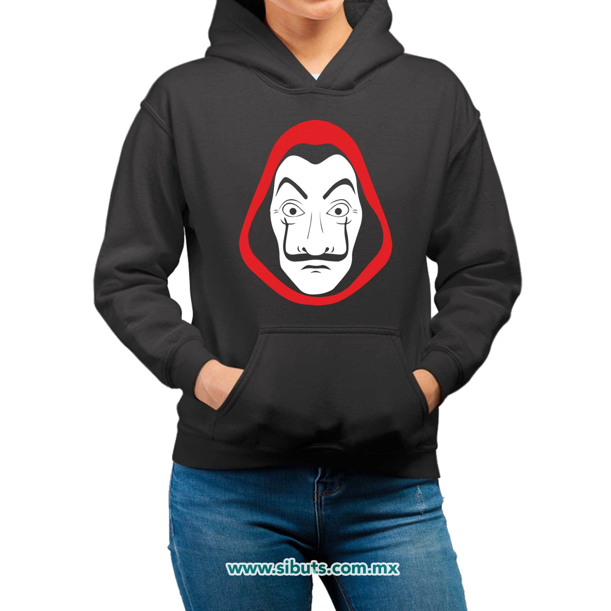 Sudadera Mujer Gorro Máscara Casa Papel