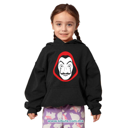 Sudadera Niño Gorro Máscara Casa Papel
