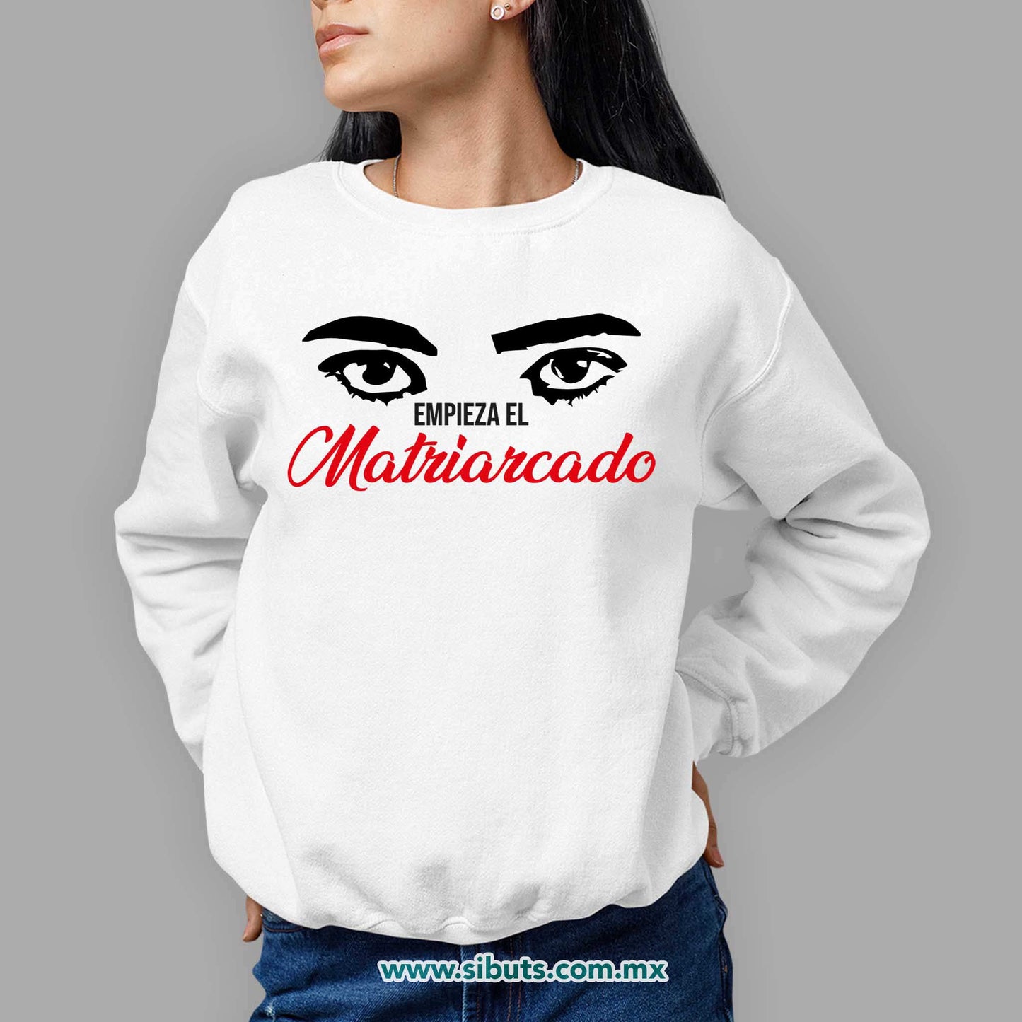 Sudadera Mujer Cuello Redondo La Casa de Papel Empieza el Matriarcado
