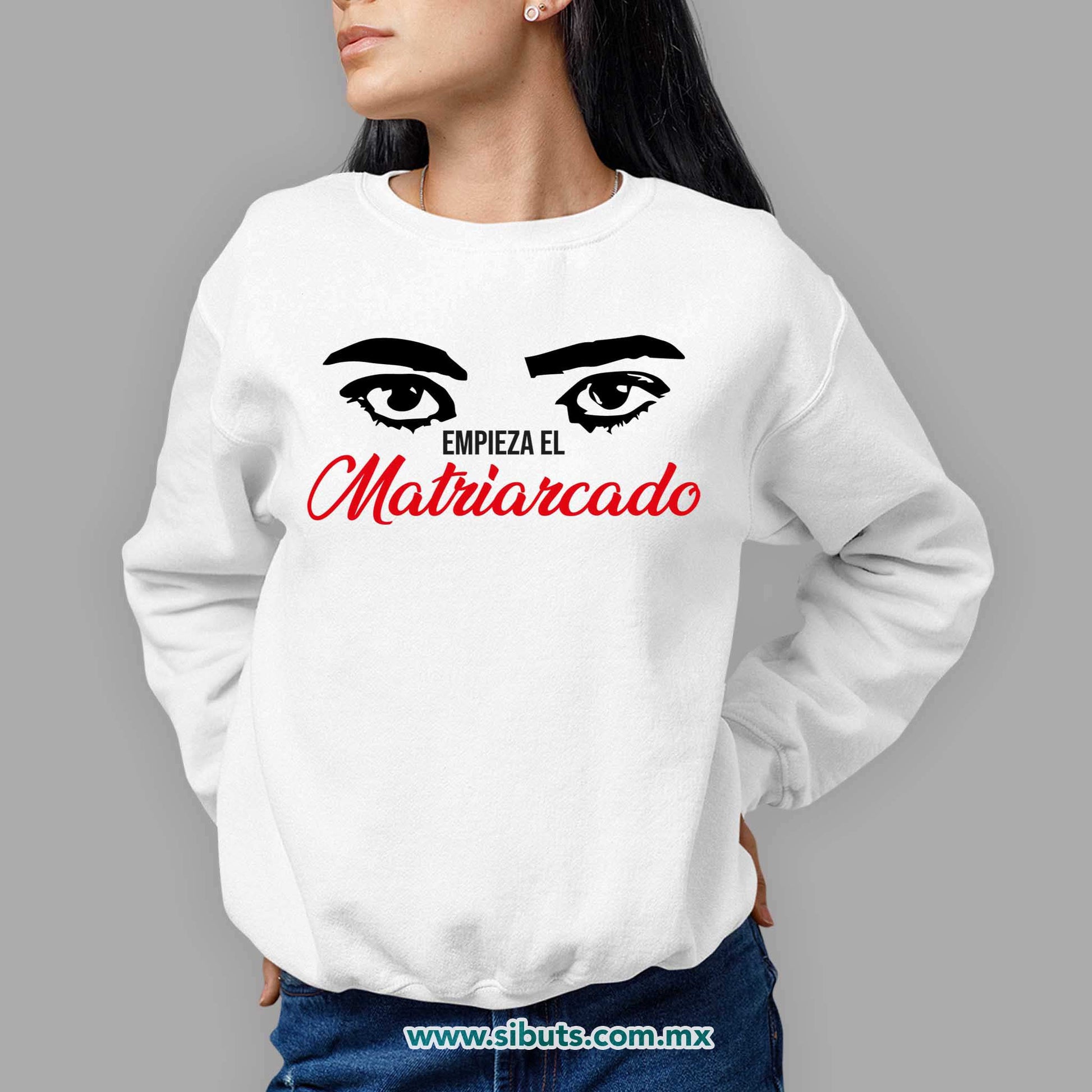 Sudadera Mujer Cuello Redondo La Casa de Papel Empieza el Matriarcado