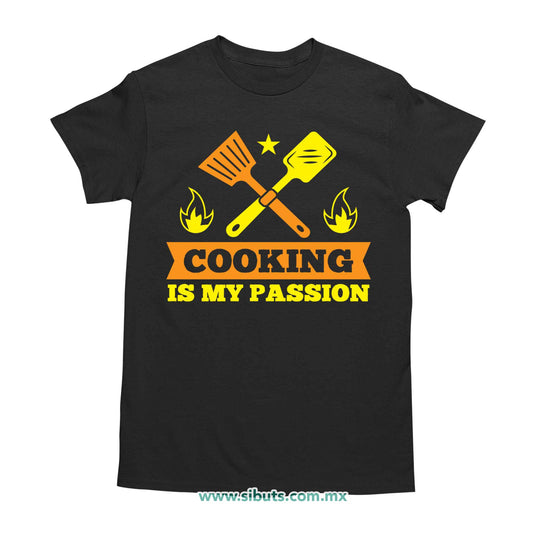 Playera Hombre Cocinar Es Mi Pasión Chef