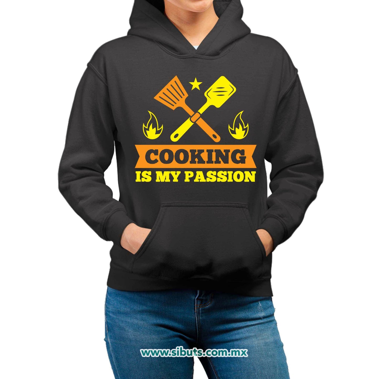 Sudadera Mujer Gorro Cocinar Es Mi Pasión Chef