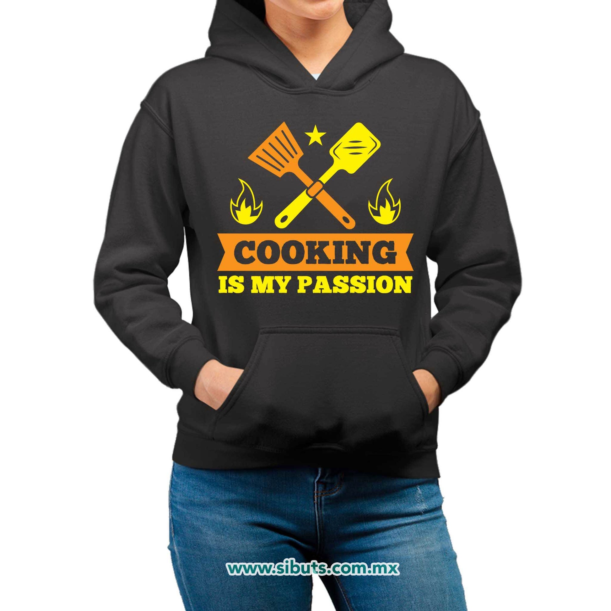 Sudadera Mujer Gorro Cocinar Es Mi Pasión Chef