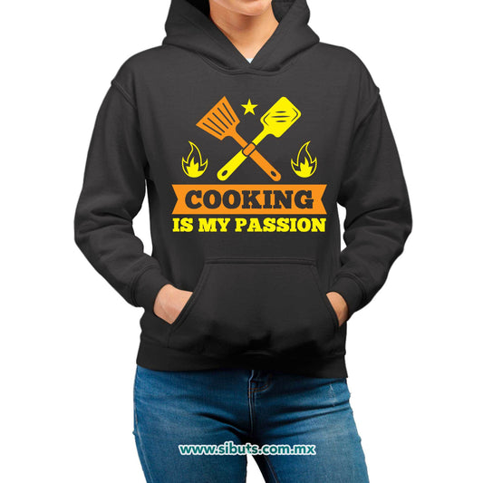 Sudadera Mujer Gorro Cocinar Es Mi Pasión Chef