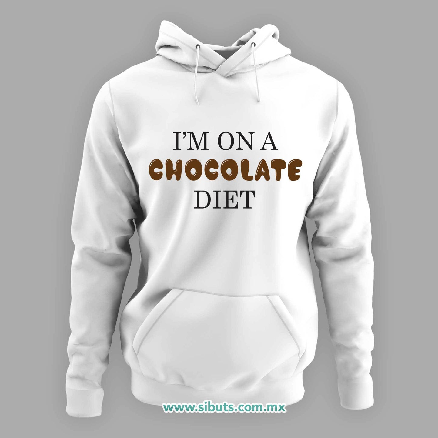 Sudadera Mujer Gorro Estoy en Dieta de Chocolate