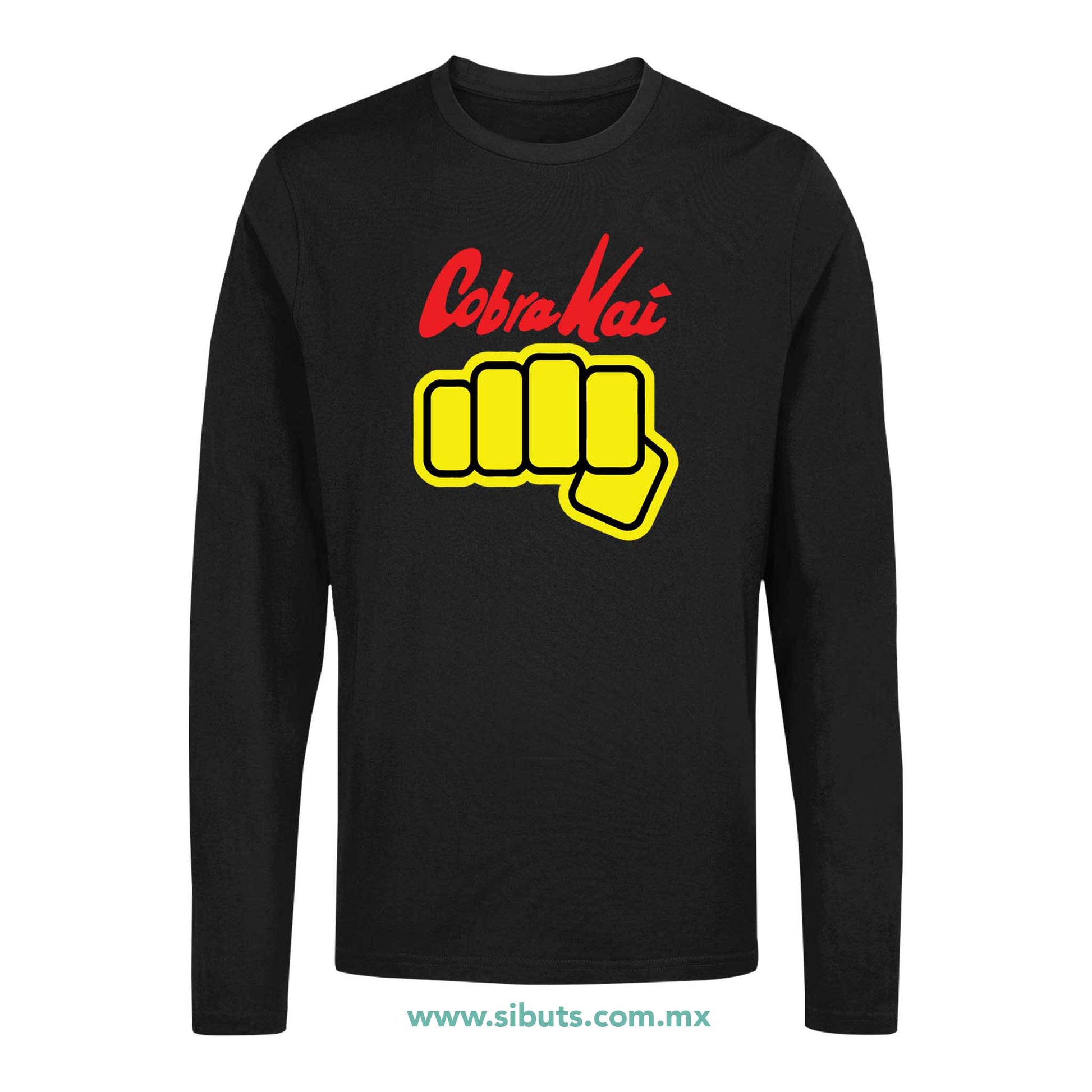 Playera Hombre Manga Larga Cobra Kai Puño