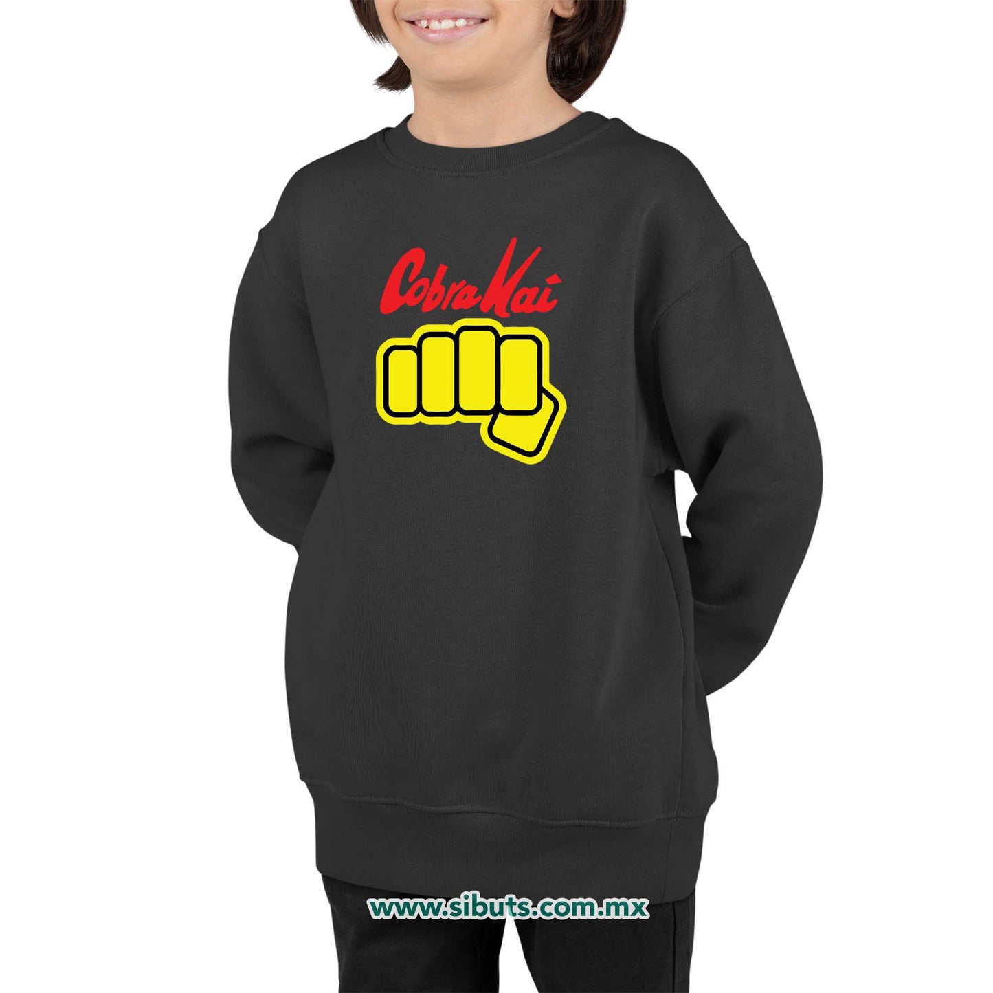 Sudadera Niño Cuello Redondo Cobra Kai Puño