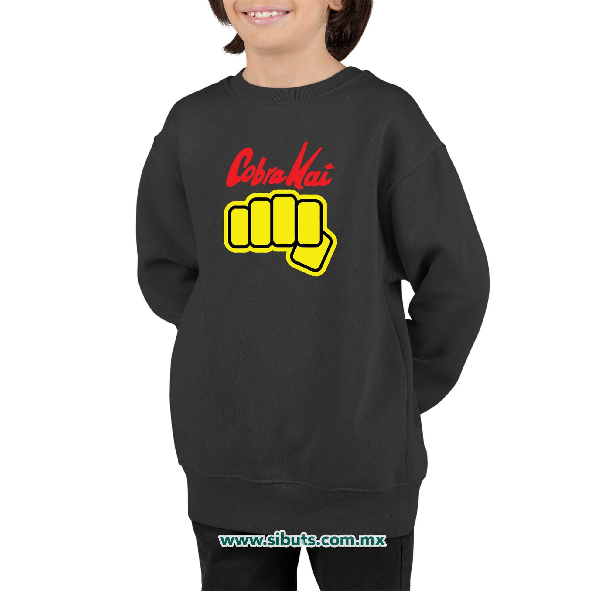 Sudadera Niño Cuello Redondo Cobra Kai Puño