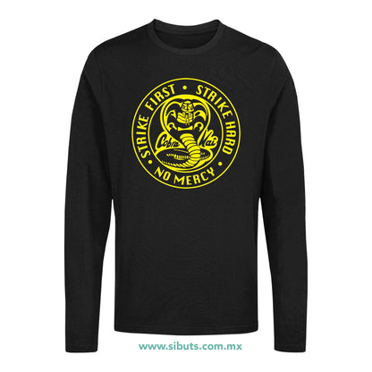 Playera Hombre Manga Larga Cobra Kai Strike First