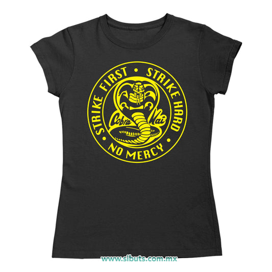 Playera Mujer Cobra Kai Strike First
