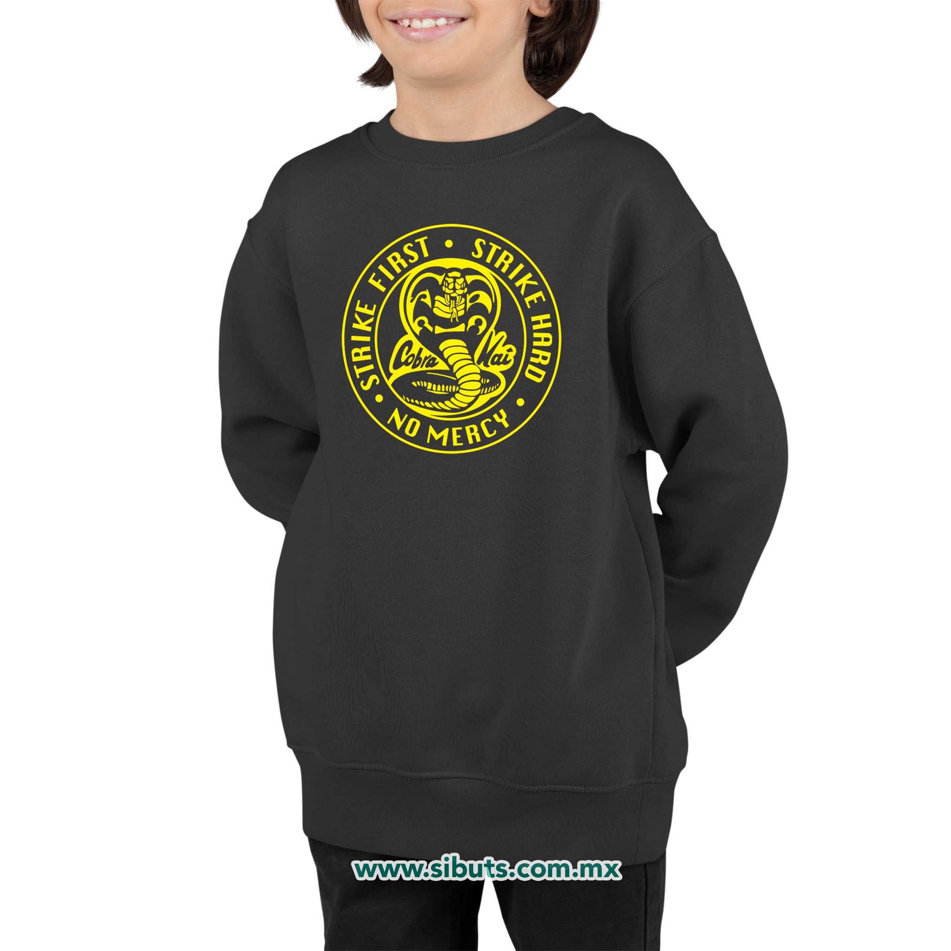 Sudadera Niño Cuello Redondo Cobra Kai Strike First