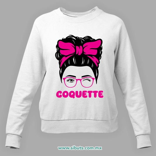 Sudadera Mujer Cuello Redondo Coquette
