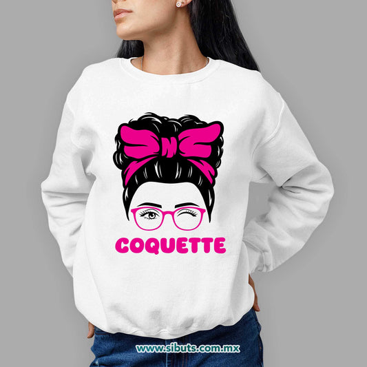 Sudadera Mujer Cuello Redondo Coquette