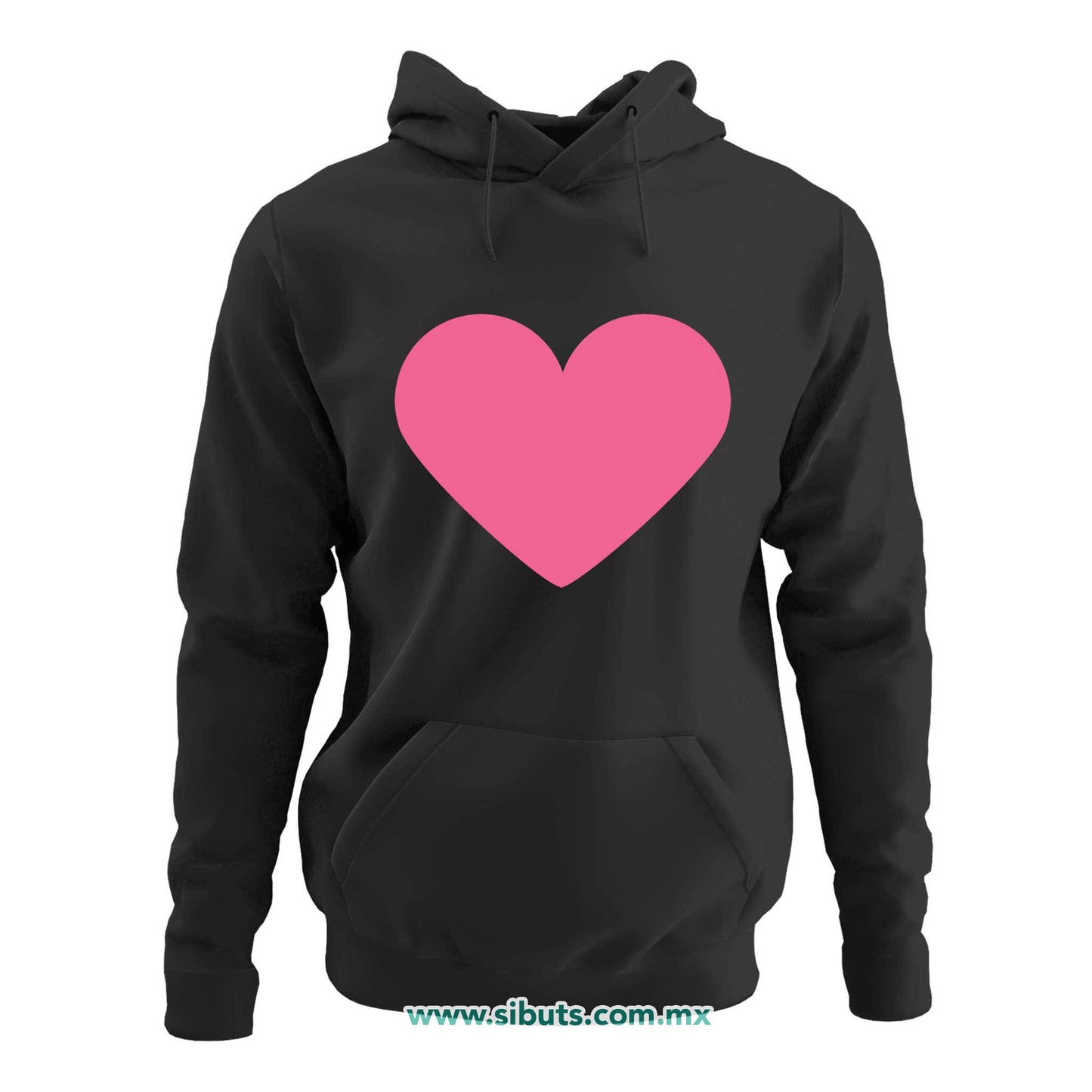 Sudadera Mujer Gorro Corazón Rosa