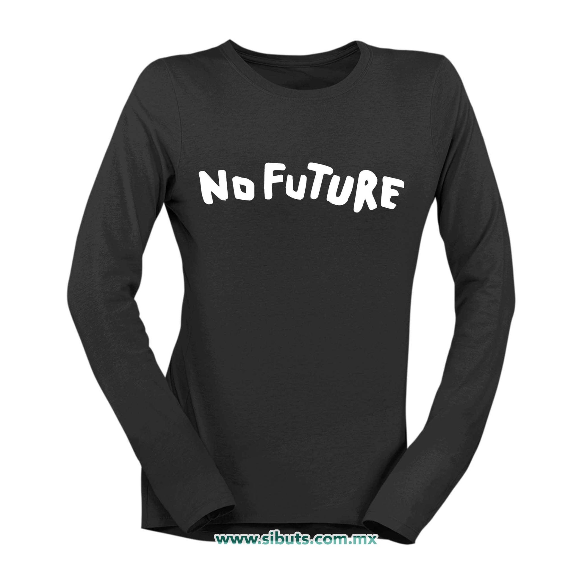 Playera Mujer Manga Larga Serie Dark No future
