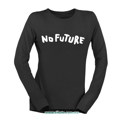 Playera Mujer Manga Larga Serie Dark No future