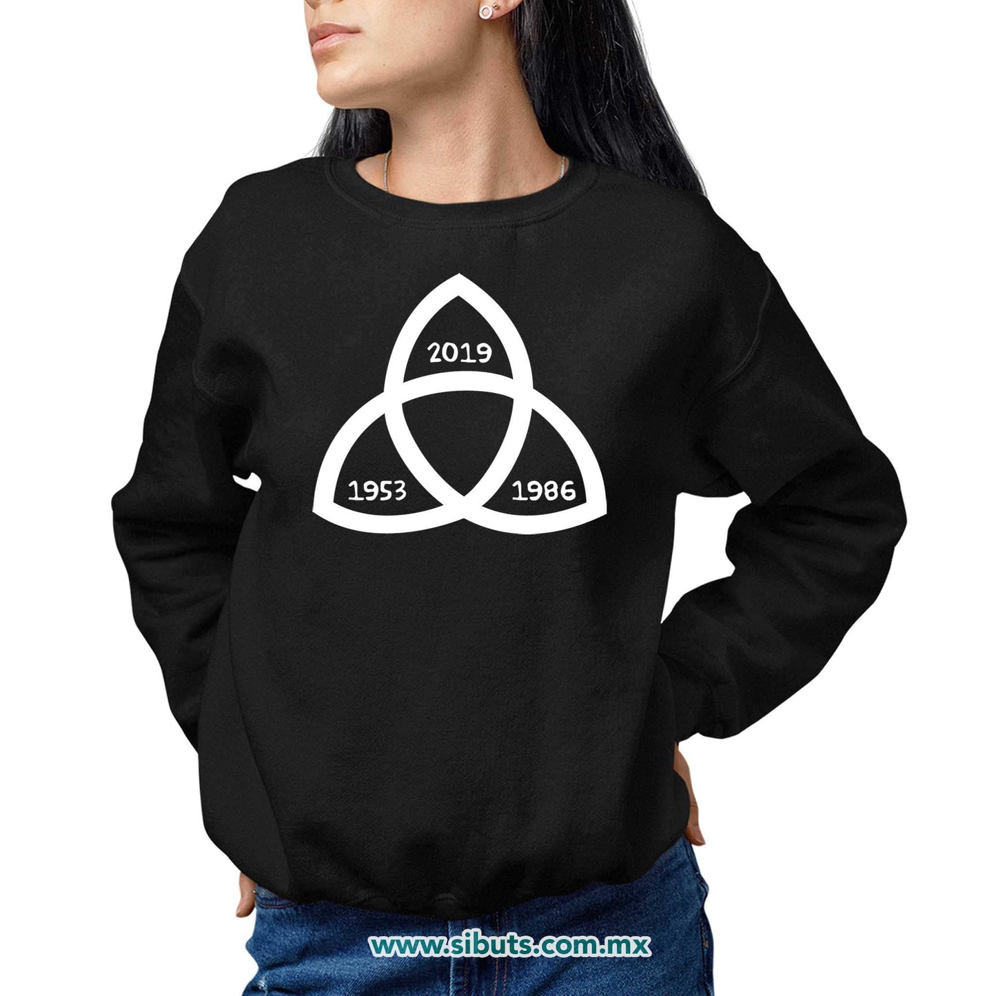 Sudadera Mujer Cuello Redondo Serie Dark Triqueta